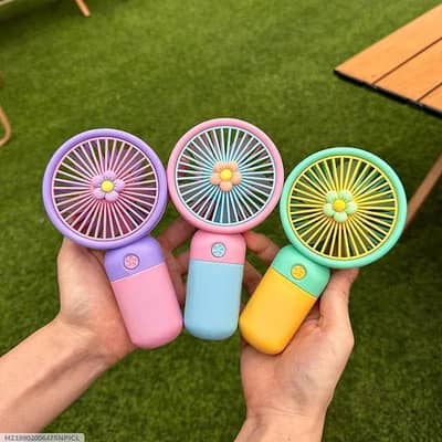 Mini Handheld Portable Fan – USB Rechargeable Cute Fruit Design Fan
