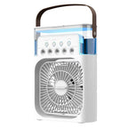 Premium Mini Air Conditioner Fan | USB Cooler with Mist & LED Light