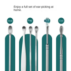 6 PCS Stainless Steel Ear Wax Removal Tool Kit with Premium Leather Storage Case