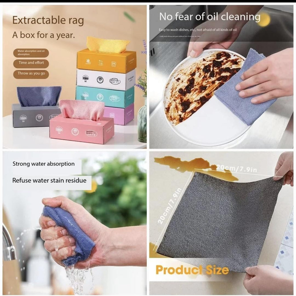 Microfiber Tissue Box – Reusable Cleaning Wipes