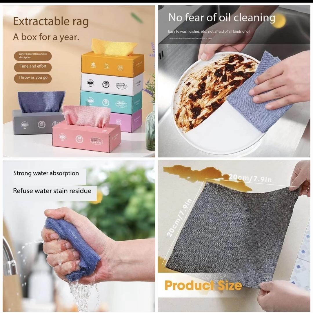 Microfiber Tissue Box – Reusable Cleaning Wipes