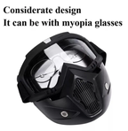 Full Face Safety Riding Mask with Glasses Compatible Design