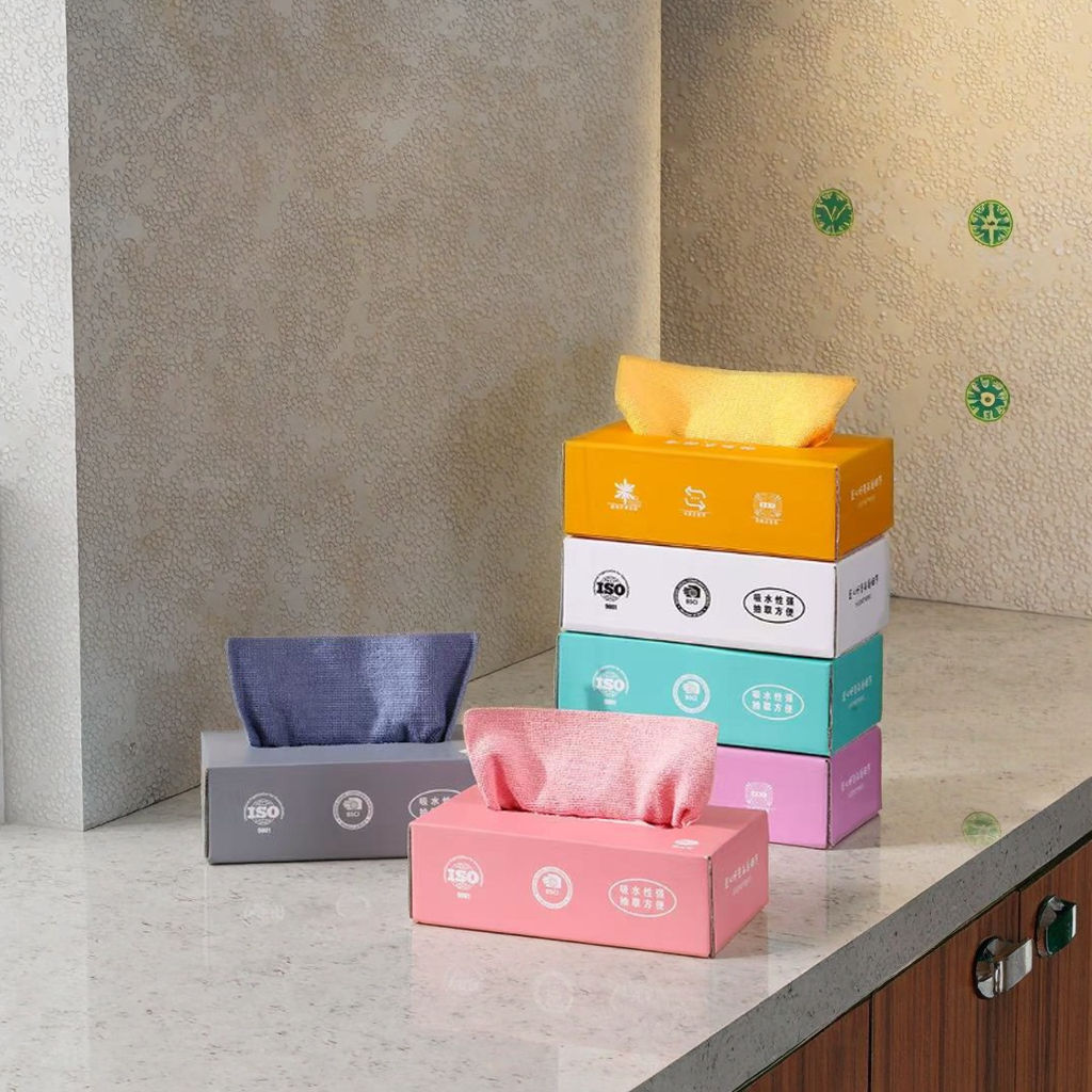 Microfiber Tissue Box – Reusable Cleaning Wipes