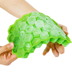 Honeycomb Silicone Ice Cube Tray with Lid – Easy Release Ice Mold