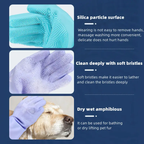 Magic Silicone Washing Gloves with Scrubber