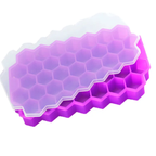 Honeycomb Silicone Ice Cube Tray with Lid – Easy Release Ice Mold