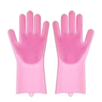 Magic Silicone Washing Gloves with Scrubber