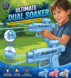 Prank Water Gun for Kids – Dual Nozzle Powerful Water Blaster Toy